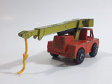 Vintage 1971 Lesney Matchbox Series Superfast No. 42 Iron Fairy Crane Orange and Lime Green Die Cast Toy Car Vehicle