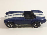 1983 Hot Wheels Hot Ones Classic Cobra Convertible Blue Die Cast Toy Car Vehicle w/ Opening Hood
