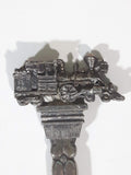 Vintage Duncan, B.C. Train Locomotive Figural Silver Plated Burntwood Steel Spoon Travel Souvenir