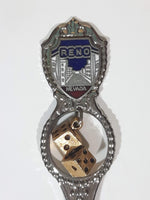 Reno, Nevada Dice Charm Metal Spoon Travel Souvenir