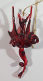Art Glass Red Mythical Dragon Hanging Ornament