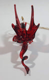 Art Glass Red Mythical Dragon Hanging Ornament