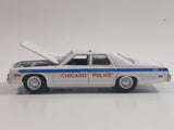 Greenlight Hot Pursuit 1974 Dodge Monaco Chicago Police 202 White Roof Die Cast Toy Car Vehicle with Opening Hood