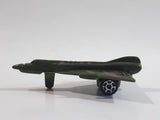 Fighter Jet Army Dark Green and Brown Camouflage Plastic Die Cast Toy Airplane Aircraft Vehicle