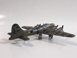 A222 B-17 Bomber Dark Army Green Camouflage Die Cast Toy Aircraft Vehicle