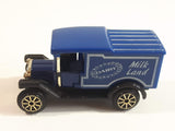 High Speed No. 607 - 612 Milk Land Dairy Delivery Truck Dark Blue Die Cast Toy Car Vehicle