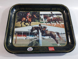 Vintage 1980 Coca-Cola Limited Edition Alberta 75th Anniversary 75th Normandeau Cup Red Deer, Alberta Green Metal Beverage Tray
