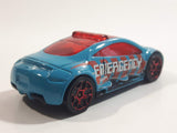 2014 Hot Wheels HW City Mitsubishi Eclipse Concept Car Blue Die Cast Toy Car Fire Dept Emergency Vehicle