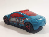 2014 Hot Wheels HW City Mitsubishi Eclipse Concept Car Blue Die Cast Toy Car Fire Dept Emergency Vehicle