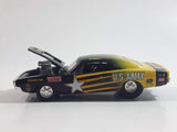 2002 Racing Champions NHRA Nitro Rods Drag Racing Series '70 Dodge Charger U.S. Army Black Green Yellow Die Cast Toy Race Car Vehicle with Opening Hood