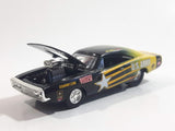 2002 Racing Champions NHRA Nitro Rods Drag Racing Series '70 Dodge Charger U.S. Army Black Green Yellow Die Cast Toy Race Car Vehicle with Opening Hood