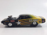 2002 Racing Champions NHRA Nitro Rods Drag Racing Series '70 Dodge Charger U.S. Army Black Green Yellow Die Cast Toy Race Car Vehicle with Opening Hood