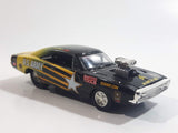 2002 Racing Champions NHRA Nitro Rods Drag Racing Series '70 Dodge Charger U.S. Army Black Green Yellow Die Cast Toy Race Car Vehicle with Opening Hood