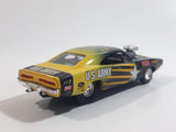 2002 Racing Champions NHRA Nitro Rods Drag Racing Series '70 Dodge Charger U.S. Army Black Green Yellow Die Cast Toy Race Car Vehicle with Opening Hood