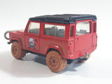 2007 Matchbox Pirate Island Land Rover 90 Red and Black Die Cast Toy Car Vehicle