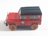 2007 Matchbox Pirate Island Land Rover 90 Red and Black Die Cast Toy Car Vehicle