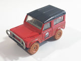 2007 Matchbox Pirate Island Land Rover 90 Red and Black Die Cast Toy Car Vehicle