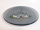 Vintage Walt Disney Productions Disneyland White Castle Themed 6 1/4" x 8 1/2" Oval Shaped Tinted Glass Plate