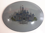 Vintage Walt Disney Productions Disneyland White Castle Themed 6 1/4" x 8 1/2" Oval Shaped Tinted Glass Plate