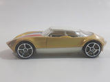 2009 Hot Wheels Avant Garde Metallic Gold Die Cast Toy Car Vehicle
