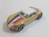 2009 Hot Wheels Avant Garde Metallic Gold Die Cast Toy Car Vehicle