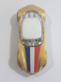 2009 Hot Wheels Avant Garde Metallic Gold Die Cast Toy Car Vehicle