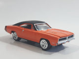 2009 Johnny Lightning Muscle Cars No. 488 1969 Dodge Charger R/T 440 Orange Die Cast Toy Car Vehicle with Opening Hood