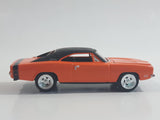 2009 Johnny Lightning Muscle Cars No. 488 1969 Dodge Charger R/T 440 Orange Die Cast Toy Car Vehicle with Opening Hood
