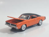 2009 Johnny Lightning Muscle Cars No. 488 1969 Dodge Charger R/T 440 Orange Die Cast Toy Car Vehicle with Opening Hood