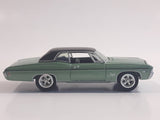 Johnny Lightning Muscle Cars No. 942 1968 Chevy Impala Satin Mint Green with Black Roof Die Cast Toy Car Vehicle with Opening Hood