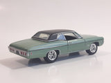 Johnny Lightning Muscle Cars No. 942 1968 Chevy Impala Satin Mint Green with Black Roof Die Cast Toy Car Vehicle with Opening Hood