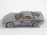 2001 Hot Wheels '97 Corvette Silver Die Cast Toy Car Vehicle