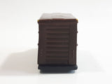 Safari Ltd Delivery Truck Dark Brown Hard Rubber Toy Car Vehicle