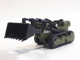 Unknown Brand N8633 Bulldozer Army Green Die Cast Toy Car Vehicle with Rubber Tracks