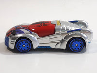 2011 Maisto Marvel Spiderman Armored Chrome Die Cast Toy Car Vehicle