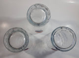 2003-2004 Rare Pepsi Red & Blue Painted Raised Relief Swirl 6" Glass Cup Made by Rastal of Germany Set of 3