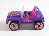 2007 Mattel Polly Pocket Jeep Purple Plastic Body Die Cast Toy Car Vehicle J1679
