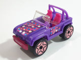 2007 Mattel Polly Pocket Jeep Purple Plastic Body Die Cast Toy Car Vehicle J1679