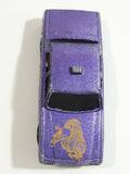 Unknown Brand Taxi Cab Style Sedan Purple Die Cast Toy Car Vehicle