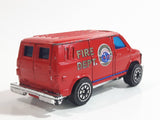 Welly No. 1112 Fire Dept. Emergency Service Van Red Die Cast Toy Car Vehicle