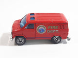 Welly No. 1112 Fire Dept. Emergency Service Van Red Die Cast Toy Car Vehicle