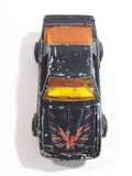 Vintage Majorette Pontiac Firebird Trans Am Black Die Cast Toy Car Vehicle w/ Opening Hood