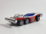 Maisto Unknown Model Red Blue Chrome Die Cast Toy Car Vehicle