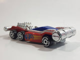 Maisto Unknown Model Red Blue Chrome Die Cast Toy Car Vehicle