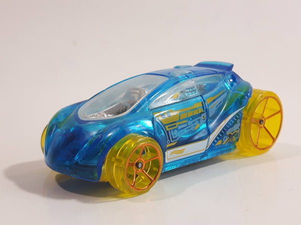 2015 Hot Wheels HW Race X-Raycers Vandetta Translucent Blue Die Cast Toy Car Vehicle