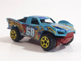 2014 Hot Wheels HW Off-Road: Off Track Baja Truck #68 Light Blue Die Cast Toy Car Vehicle