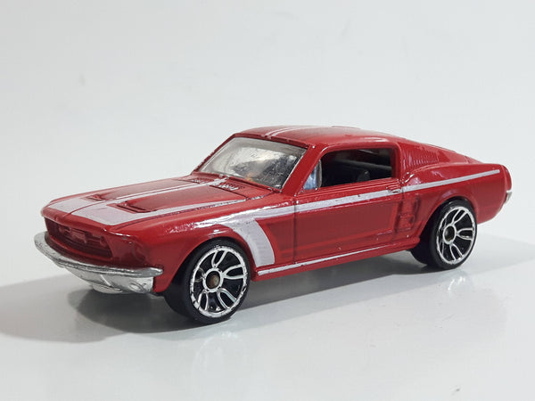 2010 Hot Wheels Night Burnerz 1967 Ford Mustang Red Die Cast Toy Muscle Car Vehicle