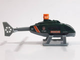 2018 Matchbox Wildfire Rescue Rescue Helicopter Dark Green Die Cast Toy Aircraft Vehicle
