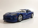 Burago Dodge Viper GTS Coupe Blue 1/24 Scale Die Cast Toy Car Vehicle with Opening Doors