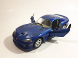 Burago Dodge Viper GTS Coupe Blue 1/24 Scale Die Cast Toy Car Vehicle with Opening Doors